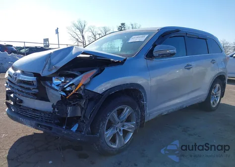 2014 Toyota Highlander Limited V6 z USA, uszkodzony, nr VIN 5TDDKRFH1ES030822